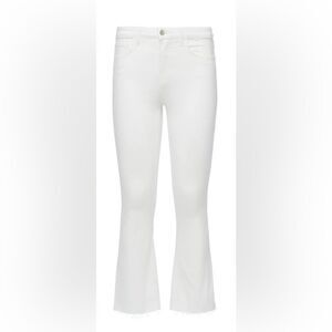 L'agence Kendra High-Rise Cropped Flare Leg Coated Jeans in White Women's 30